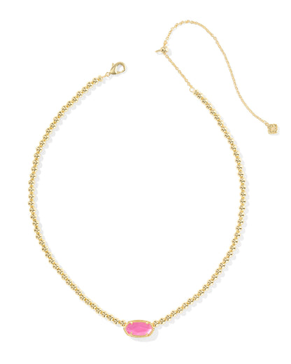ELISA BEADED NECKLACE GOLD AZALEA ILLUSION