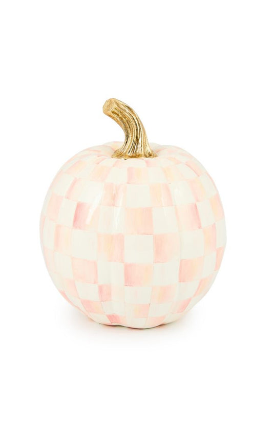 Mackenzie-Childs Rosy Check small pumpkin