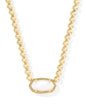 ELISA BEADED NECKLACE GOLD IVORY MOTHER OF PEARL
