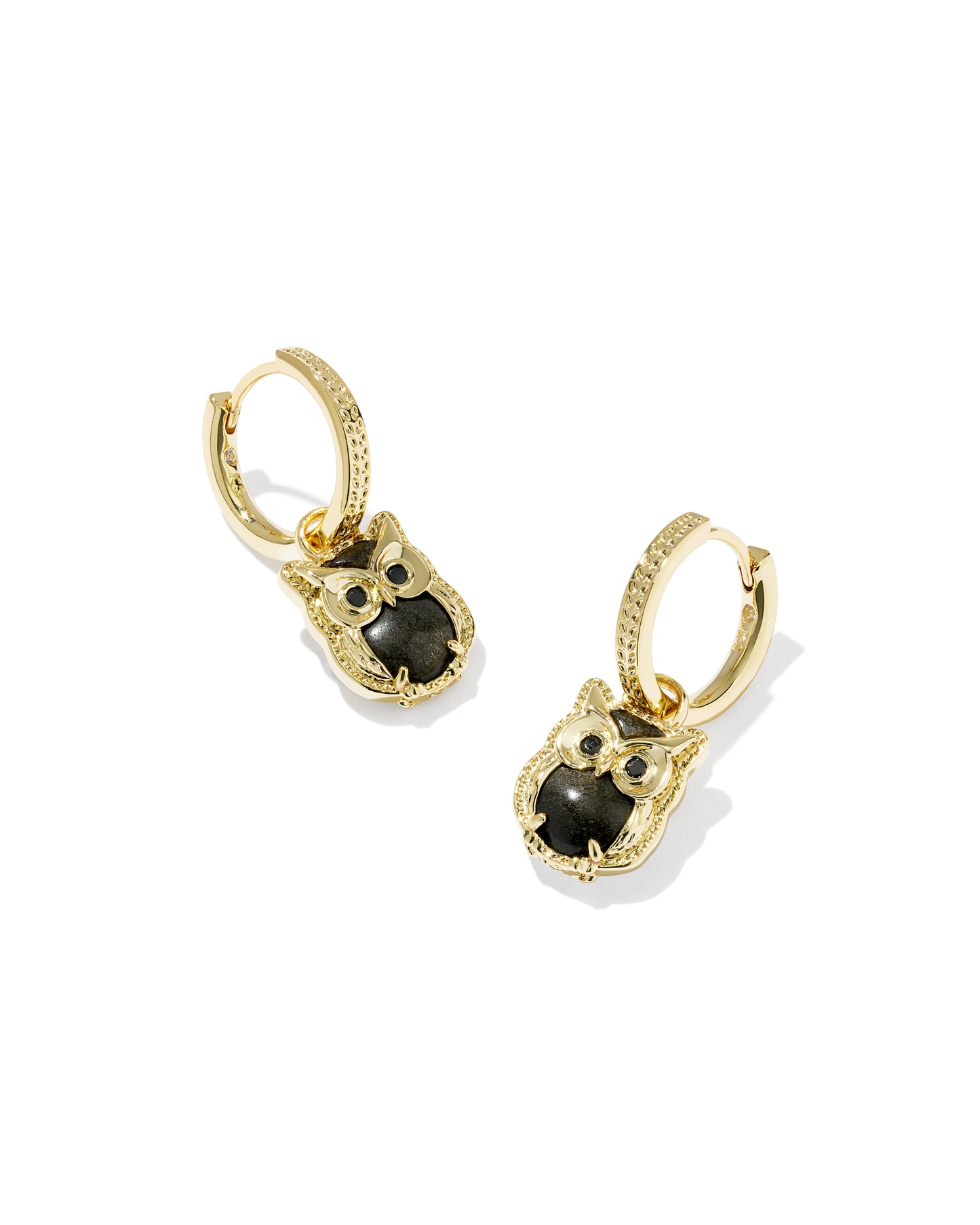 OWL HUGGIE EARRINGS
