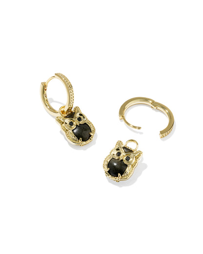 OWL HUGGIE EARRINGS