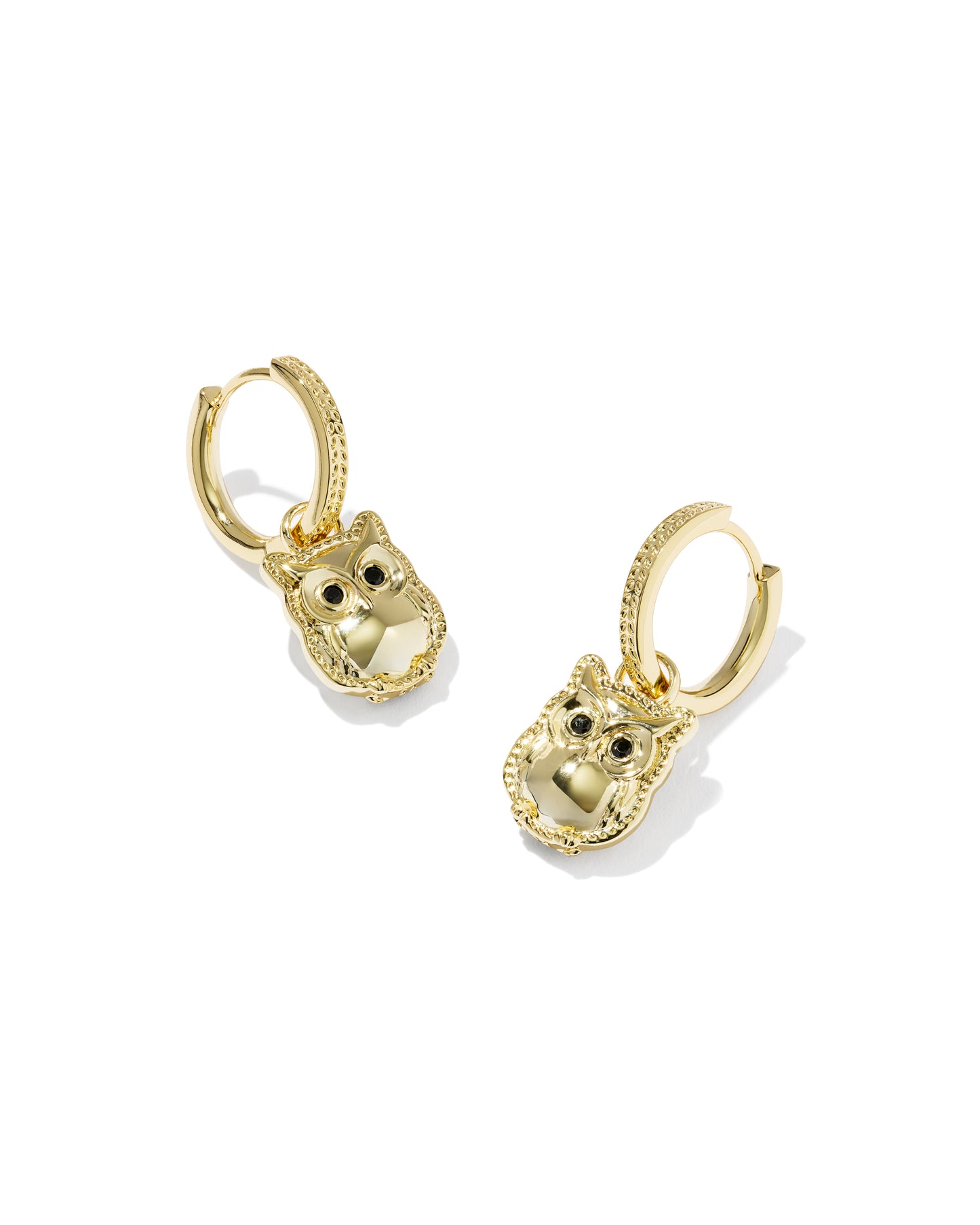 OWL HUGGIE EARRINGS