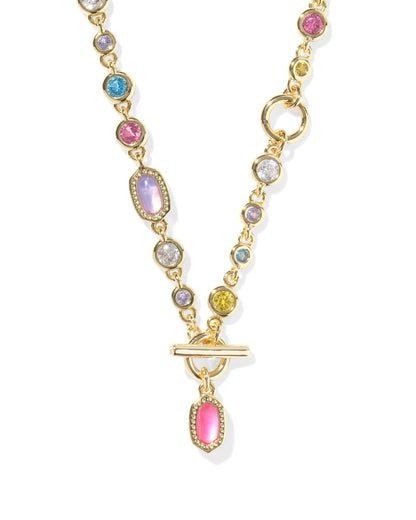 MINI ELISA ABBIE STRAND NECKLACE GOLD MULTI MIX