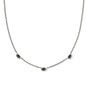 MINI ELISA THREE STONE STRAND NECKLACE VINTAGE SILVER GOLDEN OBSIDIAN