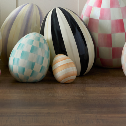Coral Stripe Mini Egg Mackenzie Childs