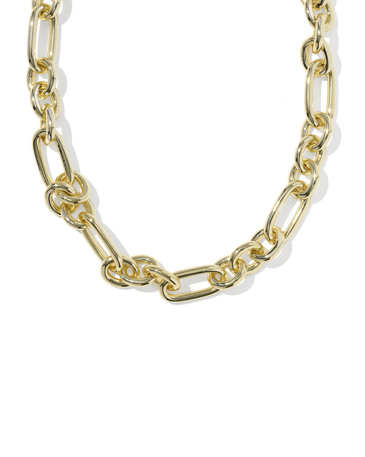 EMBRY LINK AND CHAIN NECKLACE GOLD