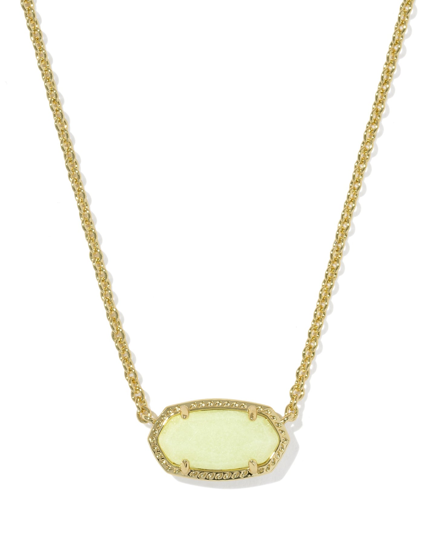 ELISA BOO SHORT PENDANT NECKLACE GOLD WHITE GLOW IN THE DARK GLASS