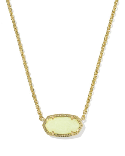 ELISA BOO SHORT PENDANT NECKLACE GOLD WHITE GLOW IN THE DARK GLASS
