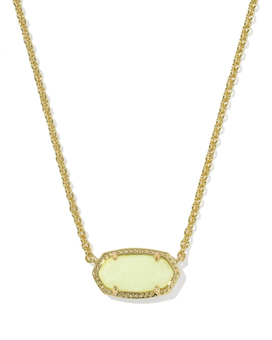 ELISA BOO SHORT PENDANT NECKLACE GOLD WHITE GLOW IN THE DARK GLASS