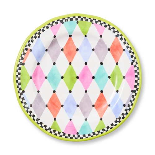 Palm Springs melamine dinner plates, set of 4 by Mackenzie Childs