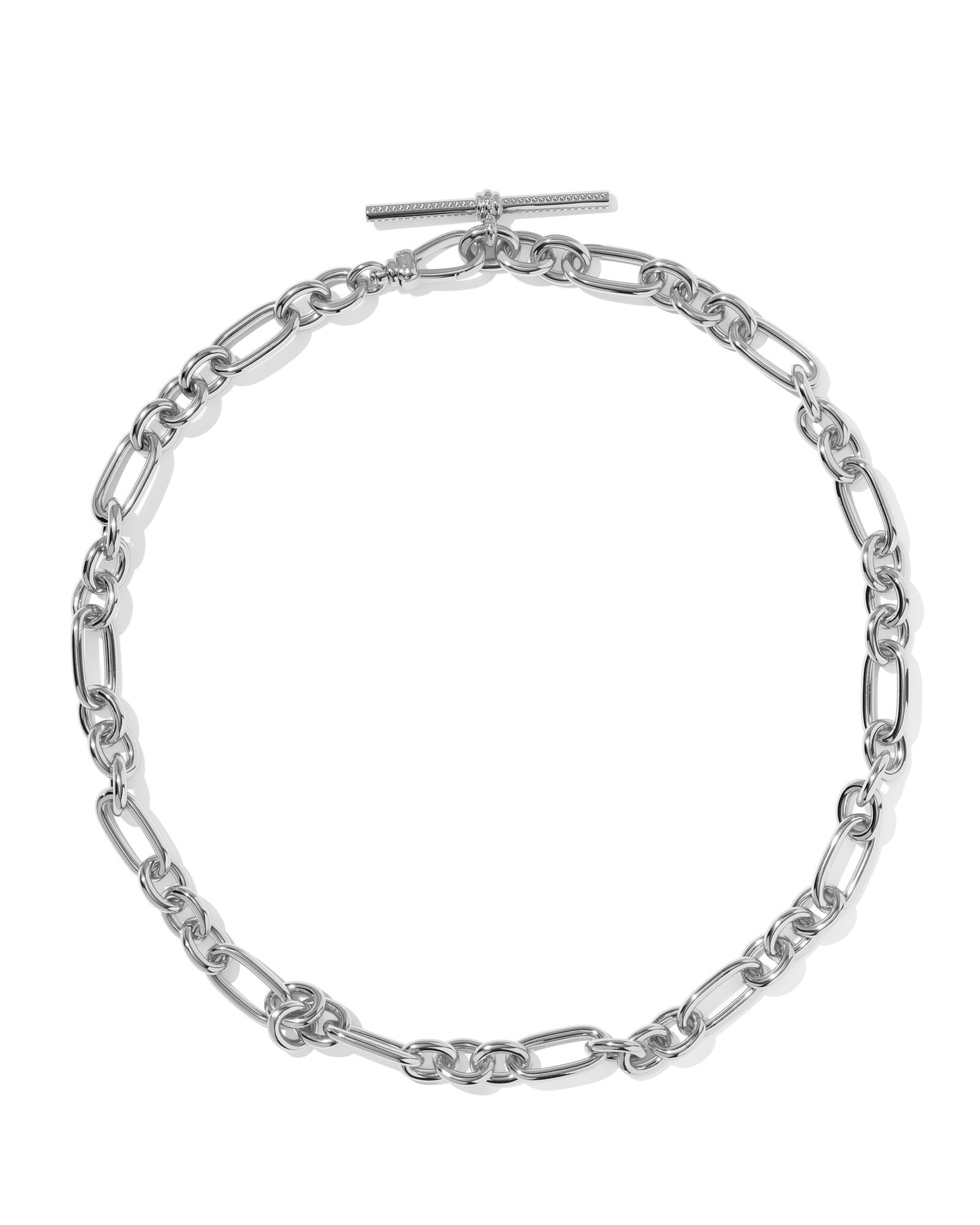 EMBRY LINK AND CHAIN NECKLACE SILVER