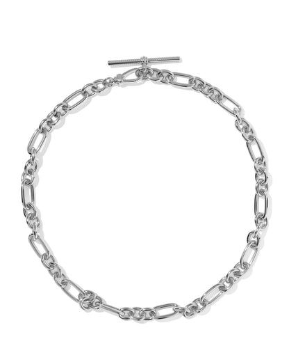 EMBRY LINK AND CHAIN NECKLACE SILVER