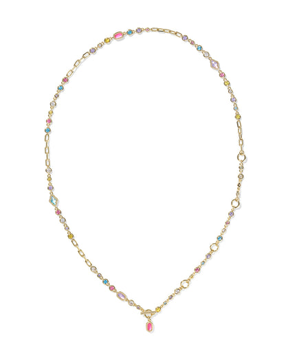 MINI ELISA ABBIE STRAND NECKLACE GOLD MULTI MIX