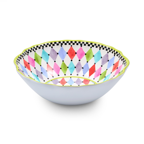 Palm Springs Melamine serving bowl by Mackenzie Childs