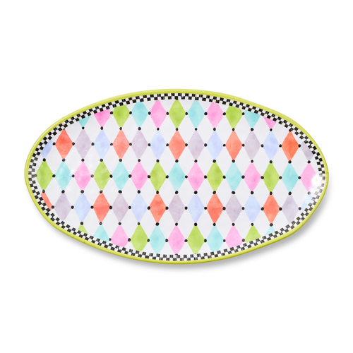 Palm Springs Melamine oval platter by Mackenzie Childs