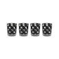 Black Check acrylic tumblers, set of 4 by Mackenzie Childs