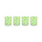Green Check acrylic tumblers, set of 4 by Mackenzie Childs
