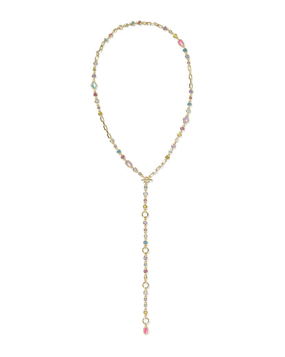 MINI ELISA ABBIE STRAND NECKLACE GOLD MULTI MIX