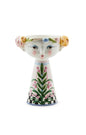 Mackenzie-Childs rosy meadow short lady vase