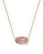 ELISA PENDANT NECKLACE GOLD LIGHT MAUVE ILLUSION