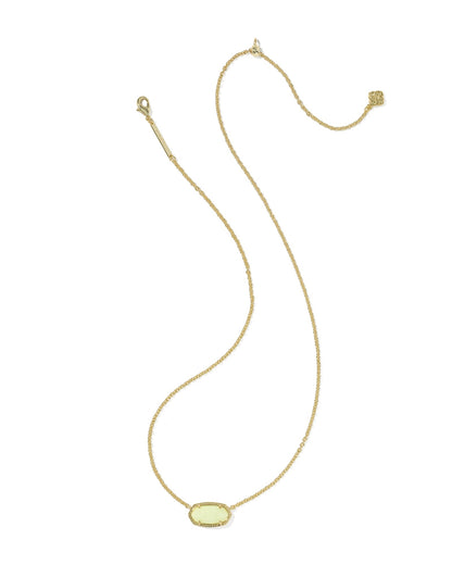 ELISA BOO SHORT PENDANT NECKLACE GOLD WHITE GLOW IN THE DARK GLASS