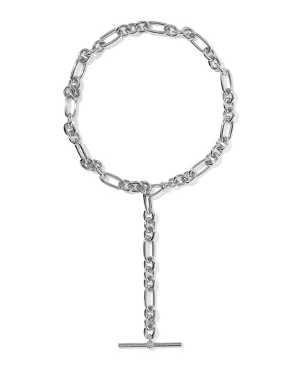 EMBRY LINK AND CHAIN NECKLACE SILVER