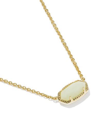 ELISA BOO SHORT PENDANT NECKLACE GOLD WHITE GLOW IN THE DARK GLASS