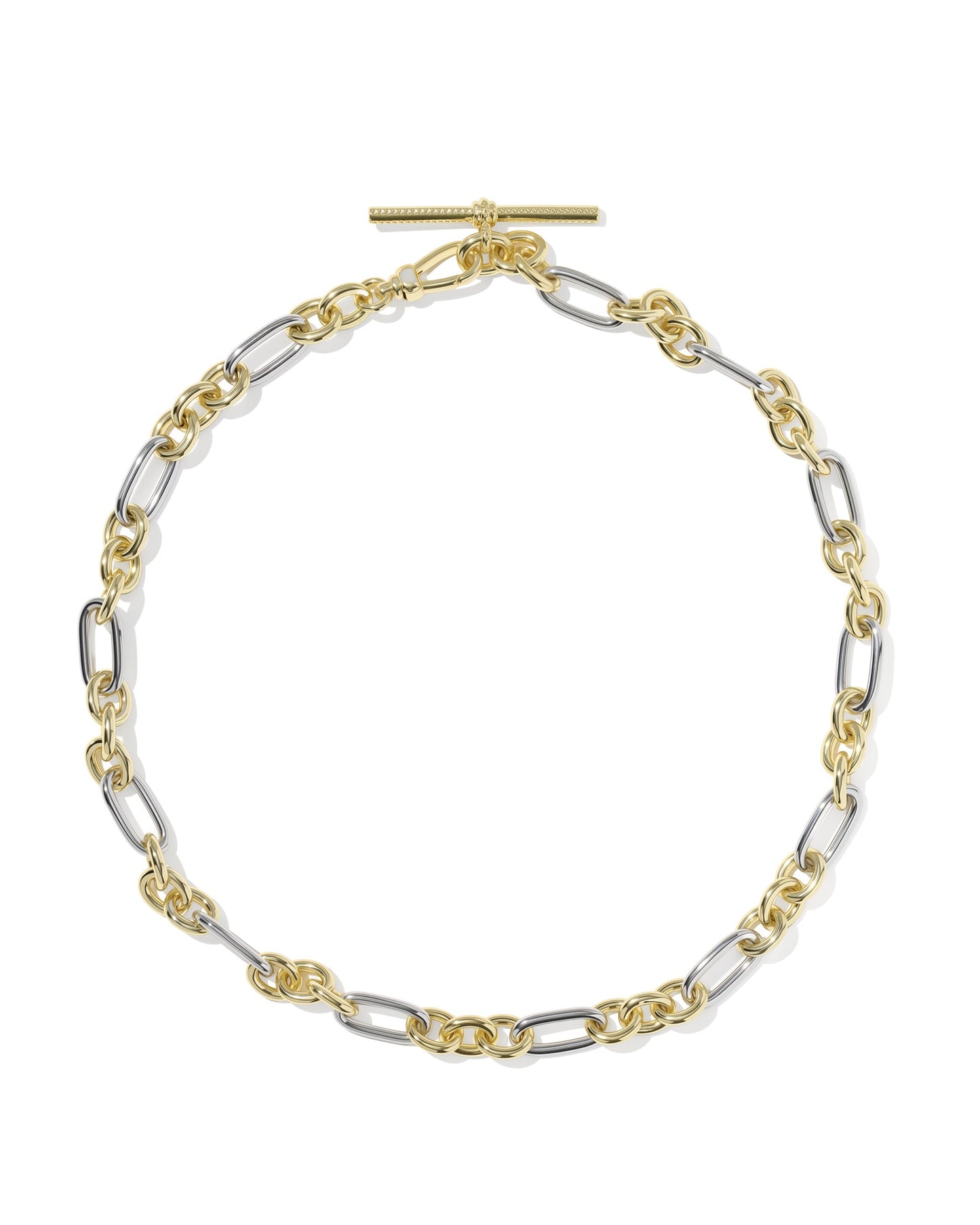 EMBRY LINK AND CHAIN NECKLACE MIXED METAL