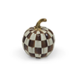 Mackenzie-Childs Chocolate Check Mini Pumpkin