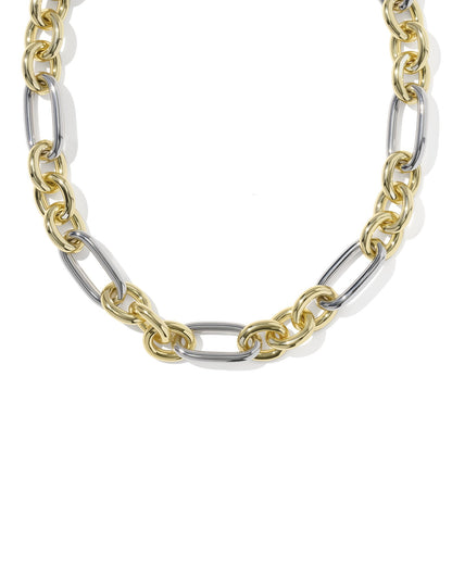 EMBRY LINK AND CHAIN NECKLACE MIXED METAL