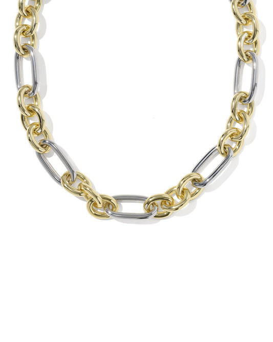 EMBRY LINK AND CHAIN NECKLACE MIXED METAL