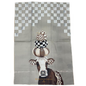 Mackenzie-Childs Mocha Cow Printed Dish Towel