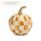 Mackenzie-Childs Amber Check Mini Pumpkin