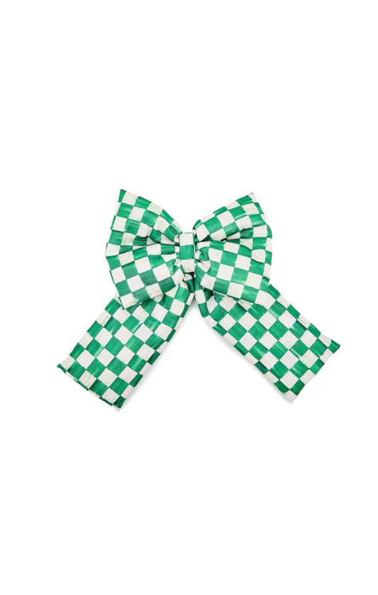 Green Check Large Bow