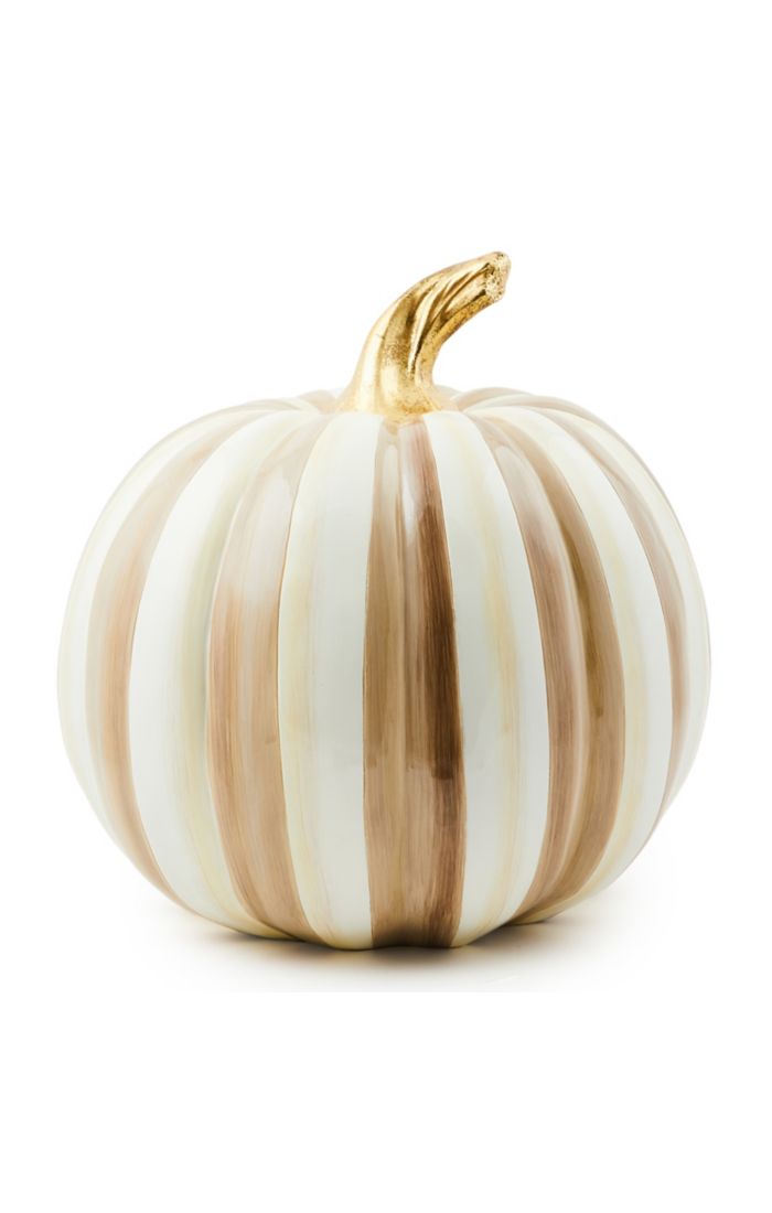 Mackenzie-Childs Mocha Stripe Medium Pumpkin