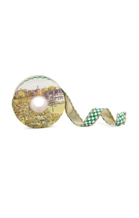 Green Check 1" Ribbon