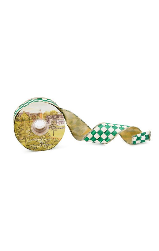 Green Check 2" Ribbon