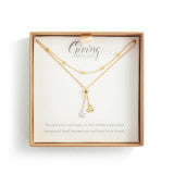 Lariat Charm Necklace - Paw and Heart