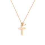 Dainty Cross Necklace - Gold