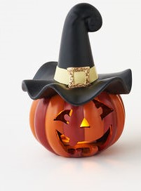 Lighted Jack-O-Lantern w/Witch Hat, Choice of 3 Assorted