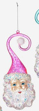 Load image into Gallery viewer, Santa Swirl Hat Glass Ornament - Assorted Colors - 8.25&quot;