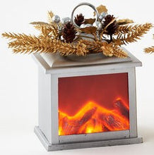 Load image into Gallery viewer, Gold or Silver Fire Light Lantern Ornament