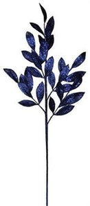 Blue Leaf Glitter Spray - 31"