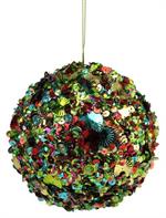 Multi Color Sequin Glitter Ball Ornament - 120MM