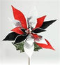 Velvet and Metallic Poinsettia - 28"