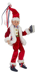 Airmail Posable Elf with Passport -16"