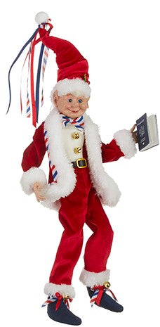 Airmail Posable Elf with Passport -16