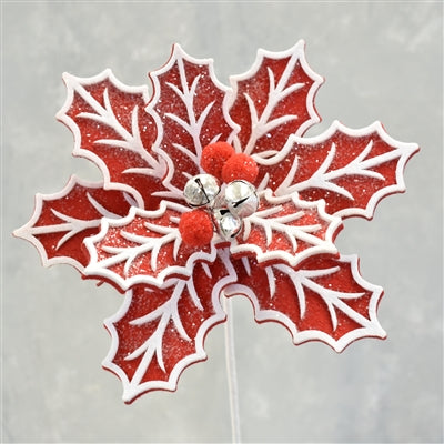 Candy Iced Peppermint Poinsettia - 23"