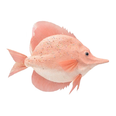 Enchanting Colorful Glittered and Sequined Fish - Coral - 22