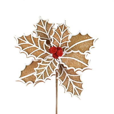 Gingerbread Poinsettia Stem